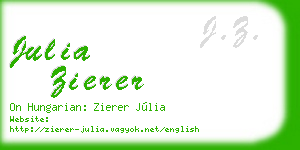 julia zierer business card